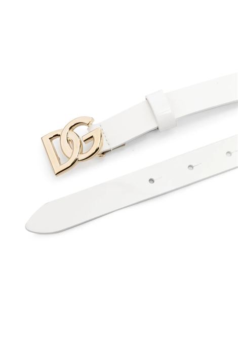 Cintura Bianca Con Logo Dorato DOLCE & GABBANA KIDS | EE0070-A174187682